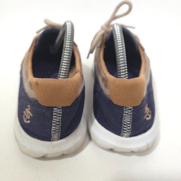 Skechers Relaxed Fit Women's Breathe Easy Fortune Knit Boat Shoes Navy Tan 8.5 - Picture 7 of 10